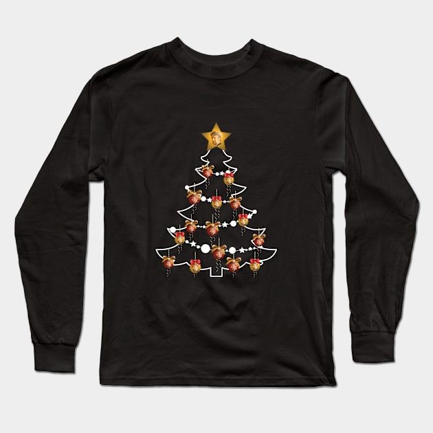 Hans Gruber Die Hard Christmas Tree Baubles Long Sleeve T-Shirt by Rebus28